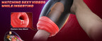 App Control Suction and Vibrating Male Masturbator with Phone Holder