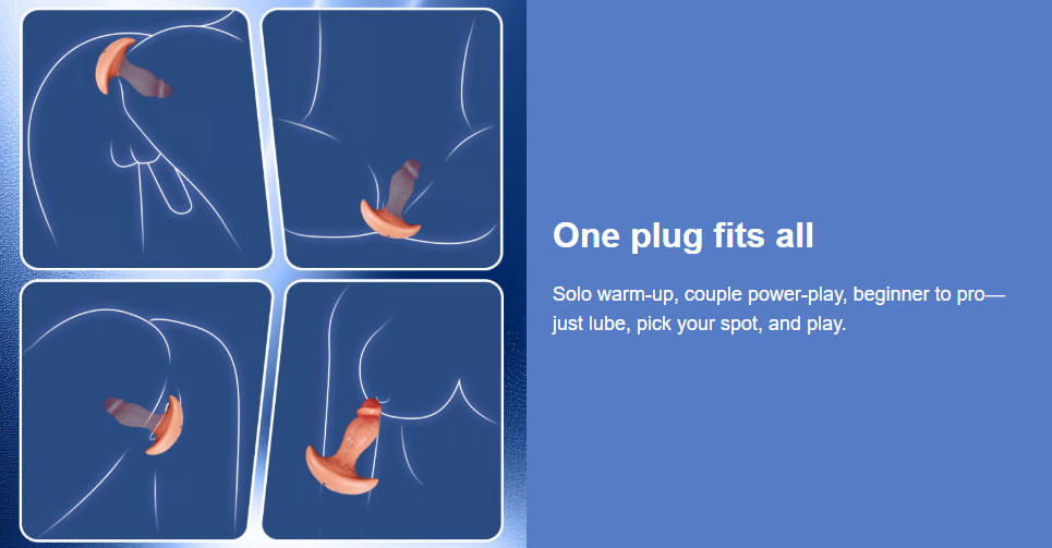APP & Remote Control 360° Rotating Vibrating Butt Plug Anal Dildo