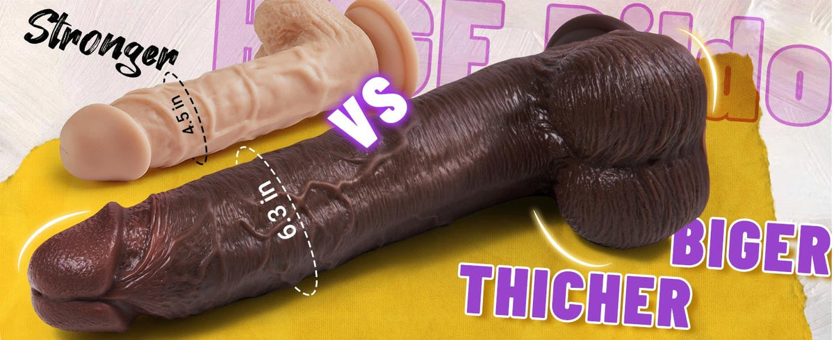 Extra Large Outrider Vibrating Thrusting Thick Long Lifelike Dildo 10.75 In