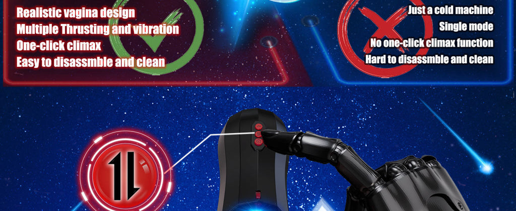 4-in-1 Masturbator cup, 10 vibration modes, 5 thrusting modes and a suction mode with voice interaction for a versatile experience