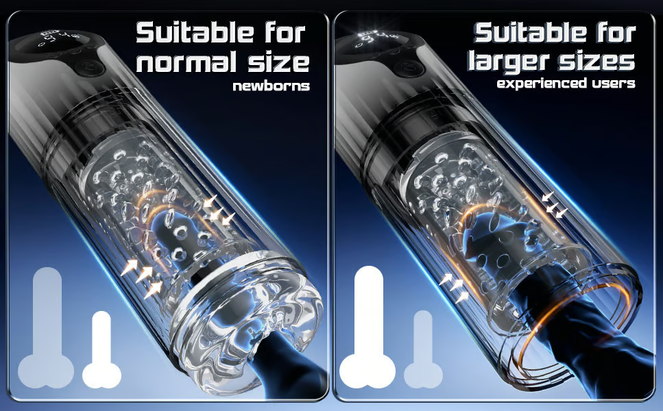 9 Rotating & 4 Suction & Licking Pocket Pussy One-Touch Boost Automatic Male Masturbator