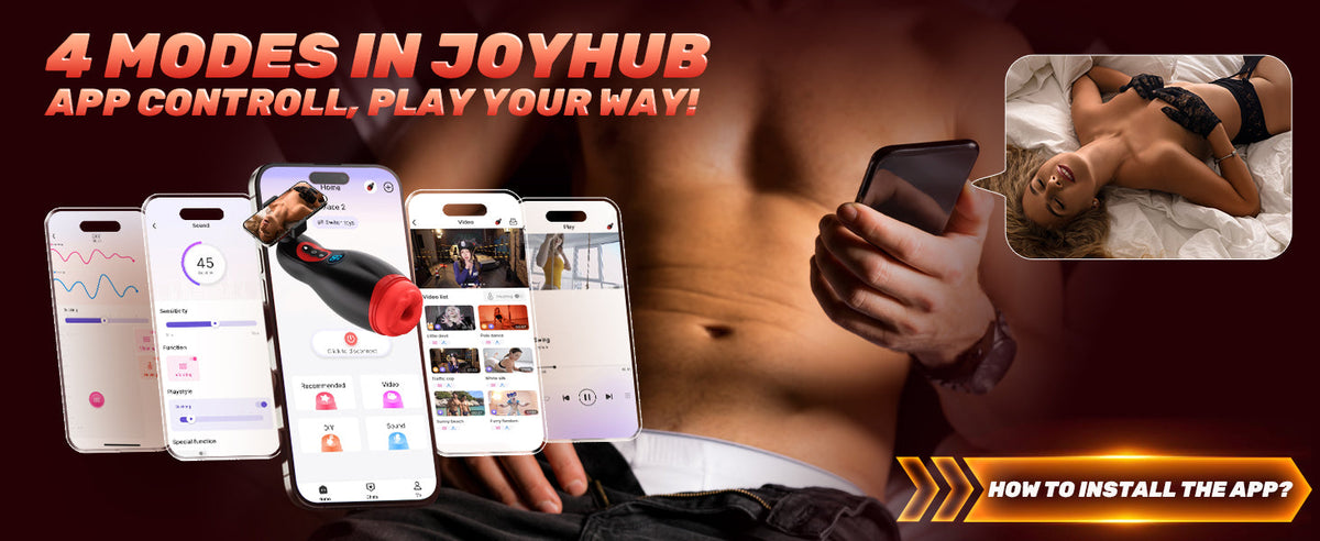 App Control Suction and Vibrating Male Masturbator with Phone Holder