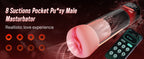 4-in-1 Penis Pump Sex Toy for Men Masturbator, App-Controlled Manual & Automatic Electric Vacuum Pump with 4 Training Modes & 8 Suction Levels, Penis Pump with 6 Penis Rings