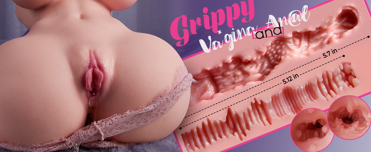 Angelina - S-Curve Realistic Torso Doll Large Bust & Round Hips Design Realistic Curves & Dual Entry 7.3KG Sex Doll