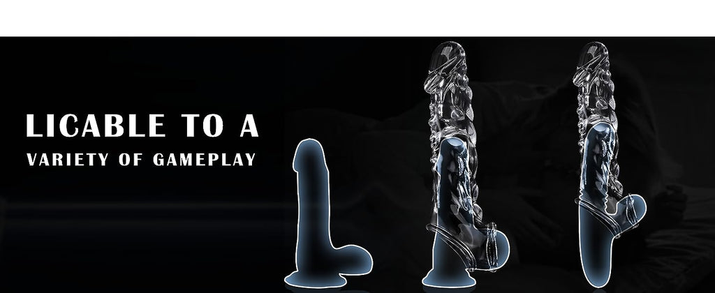 Reusable Clear Penis Sleeve with Vibrator Penis Ring