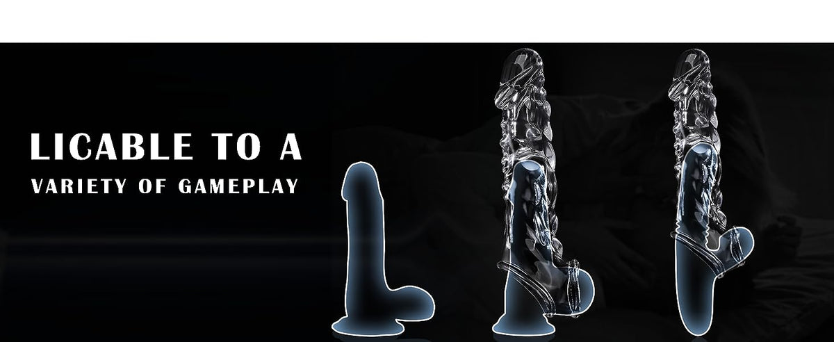 Reusable Clear Penis Sleeve with Vibrator Penis Ring