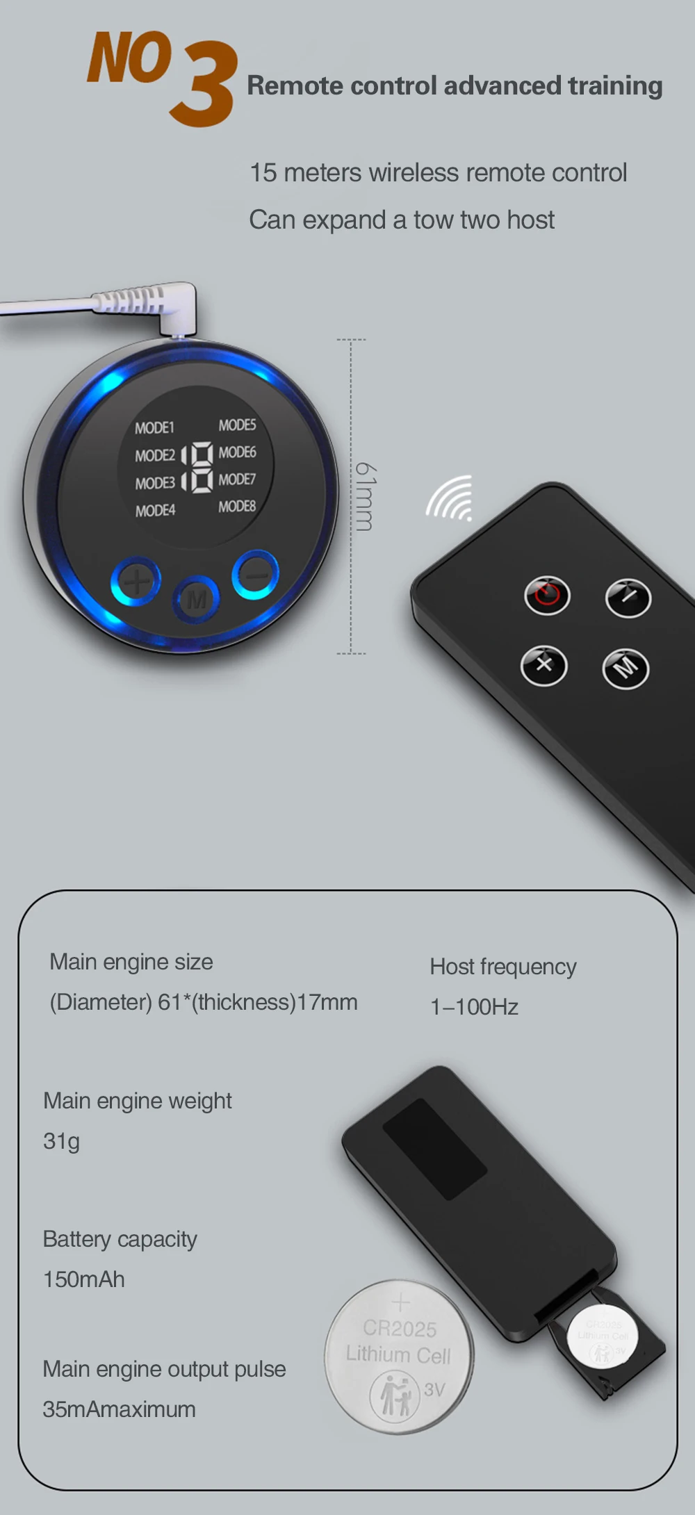 E-stim Eichel Penistrainer Stimulator mit 19 Electric Shock Intensity & 8 Modes