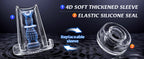 9 Vibrating Spring & 5 Vacuum Suction Penis Pump with 2 Switchable Sleeves