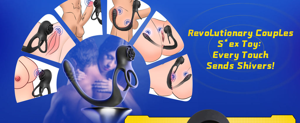 Double Penis Ring Stimulate Erection 10X Vibrating Cock Ring