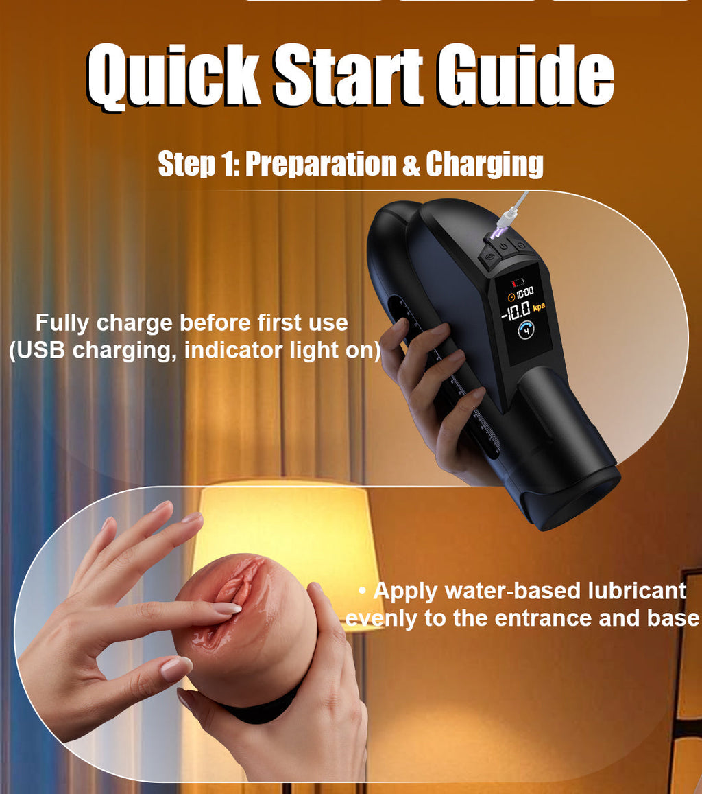 Flesh-like Sleeve Long-lasting Suction Clear Guidance Automatic Male Masturbator