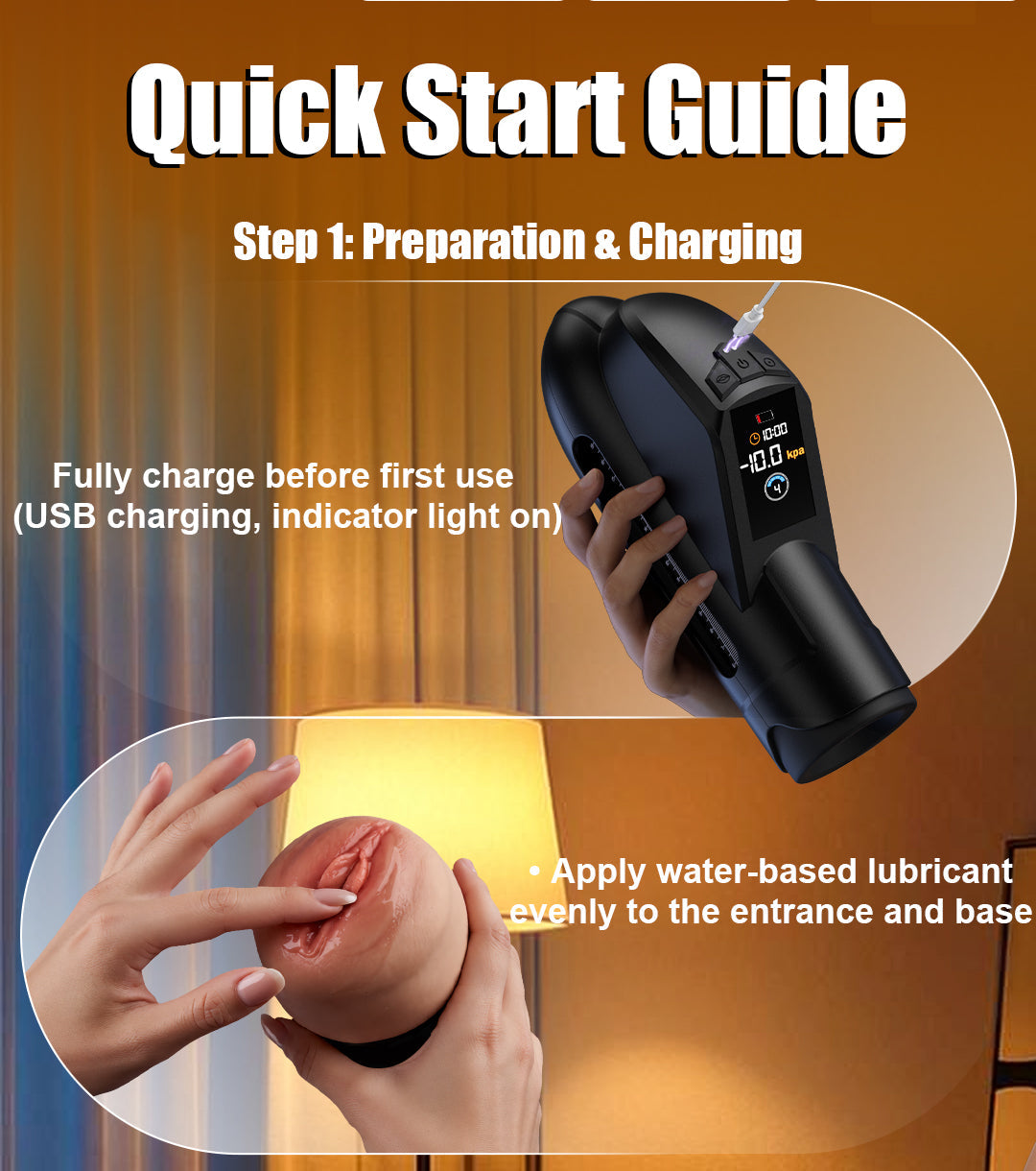 Flesh-like Sleeve Long-lasting Suction Clear Guidance Automatic Male Masturbator