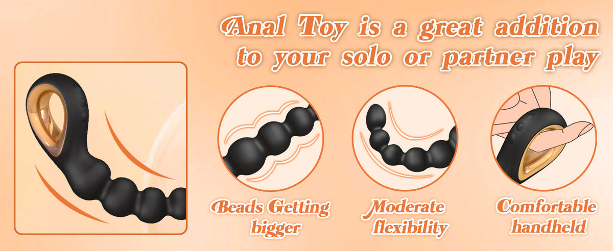 Beadwave 10x Modes Prostate Massager Flexible Anal Beads