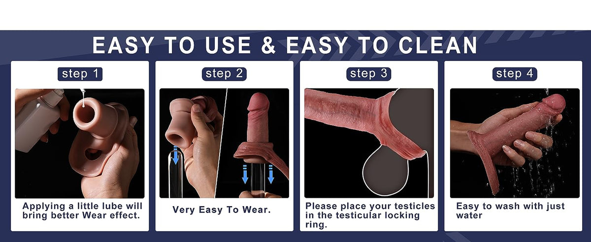 Reusable Penis Sleeve Cock Ring Extender