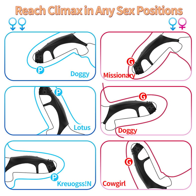 10 Vibrating Cock Ring with G-spot Stimulation and Remote Control