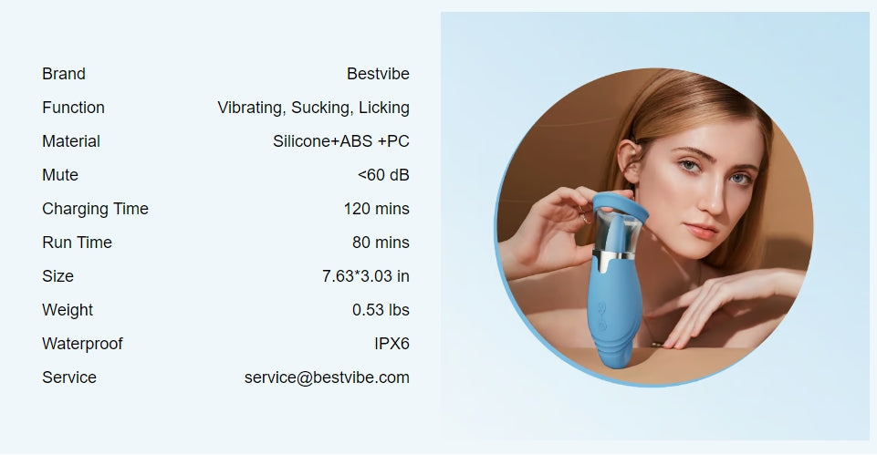 Sierra 4 Suction Intensity 9 Tongue-licking & Vibrating Clit Nipple Stimulator