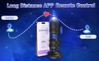 APP Remote Control 12 Vibrating & Thrusting Prostate Massager Anal Toys
