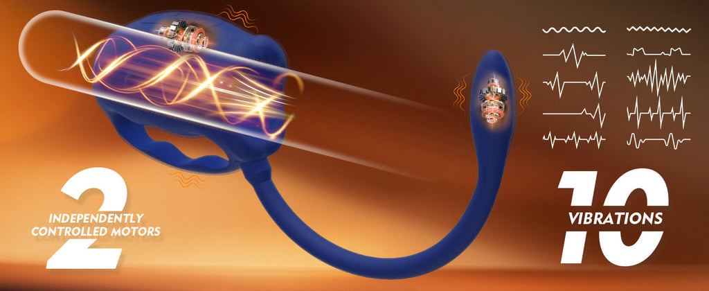 3 in 1 Penis Vibrator Male Masturbator with Detachable Butt Plug and Cock Ring