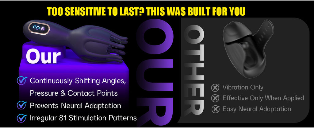 360° Conical Rotating Vibrating Penis Head Stimulator