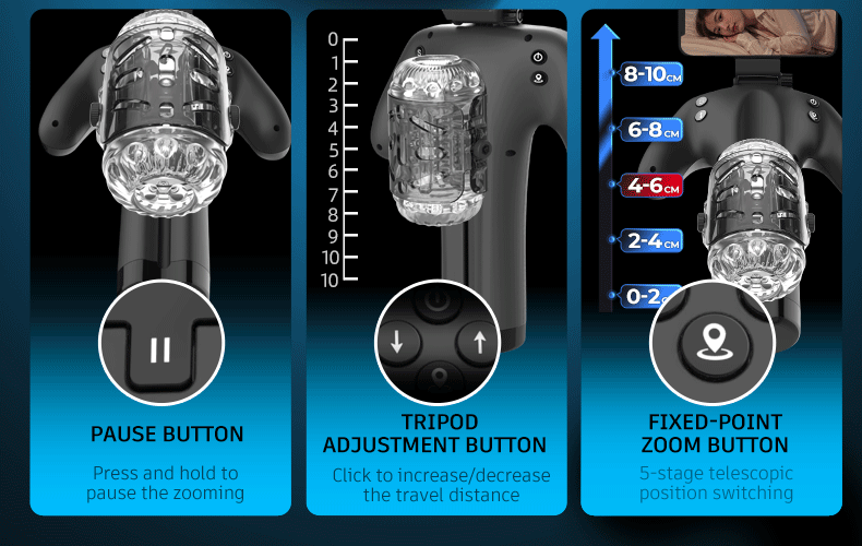 Toyshcool Hands-Free Male Masturbator with Adjustable Stroke & Sleeve Tightness