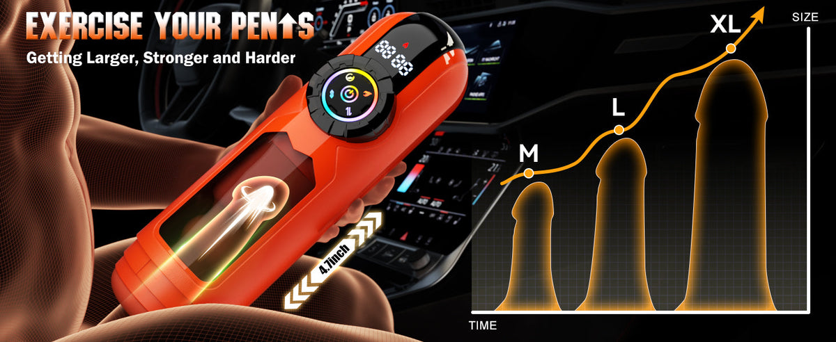 Heated Male Masturbator & Penis Pump — Upgraded 5-in-1 Male Sex Toy with 9 Built-in Modes