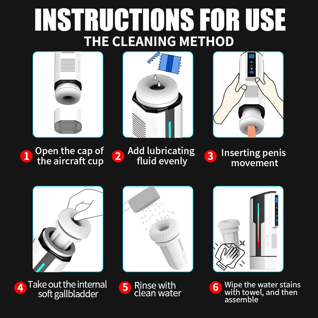 7 Vibrating & 5 Sucking Thrusting LCD Display Automatic Male Masturbator