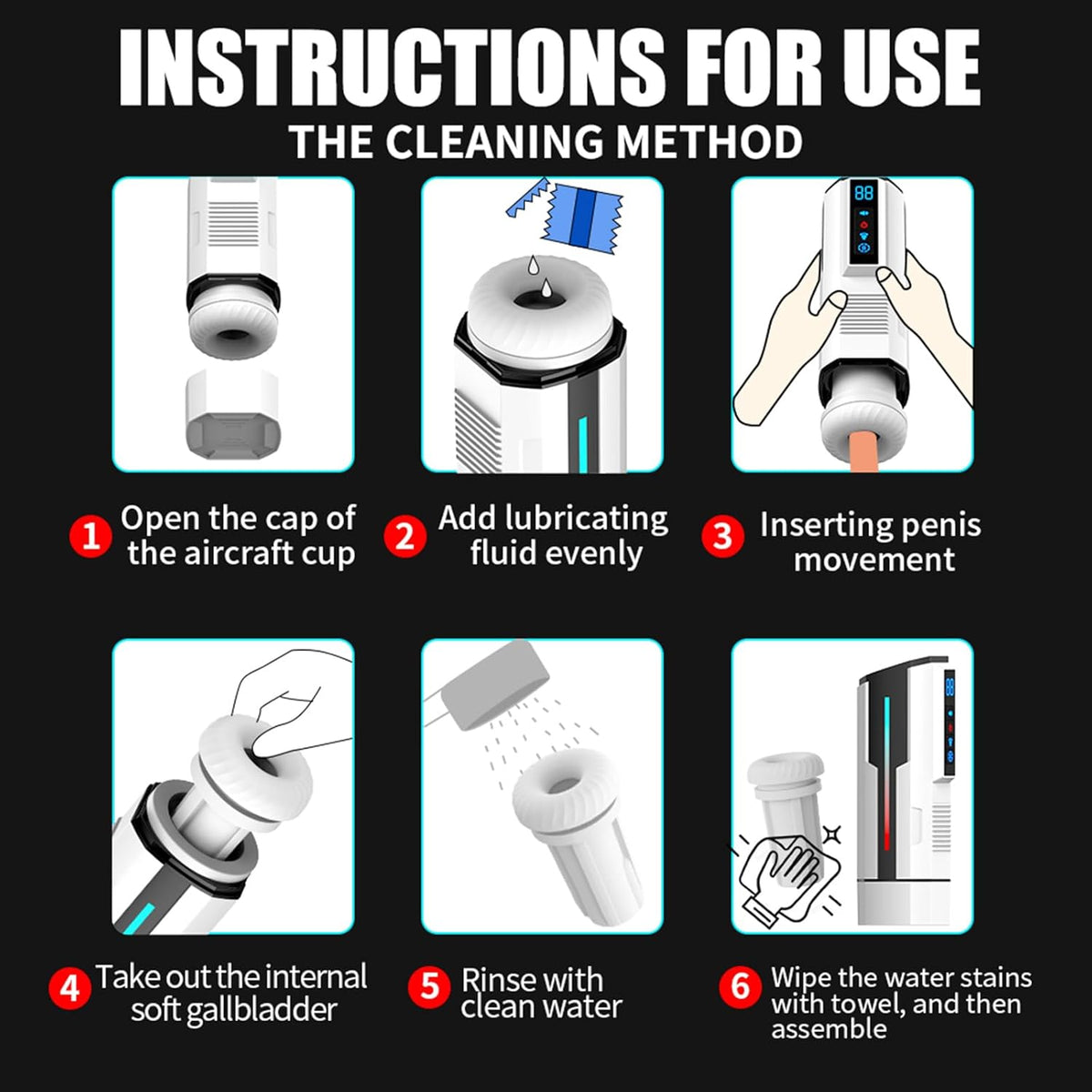 7 Vibrating & 5 Sucking Thrusting LCD Display Automatic Male Masturbator