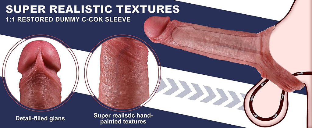 Reusable Penis Sleeve Cock Ring Extender