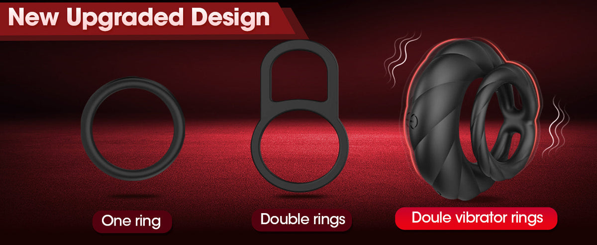 Mighty Grip - 10 Frequency Vibration Dual Limitation Silicone Penis Ring