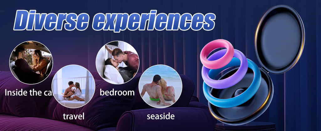 Candy Colours 3 Different Sizes Reusable Silicone Penis Ring