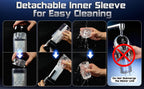 9 Rotating & 4 Suction & Licking Pocket Pussy One-Touch Boost Automatic Male Masturbator