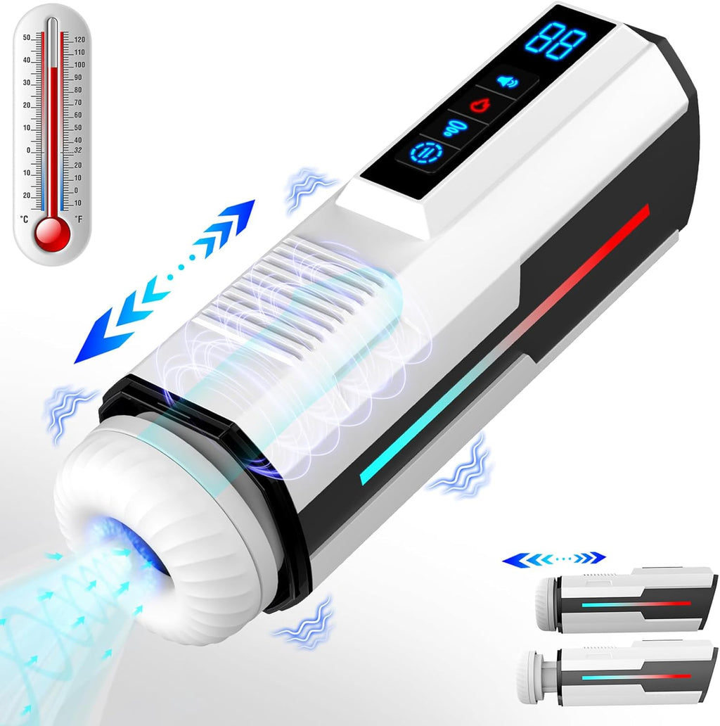 7 Vibrating & 5 Sucking Thrusting LCD Display Automatic Male Masturbator
