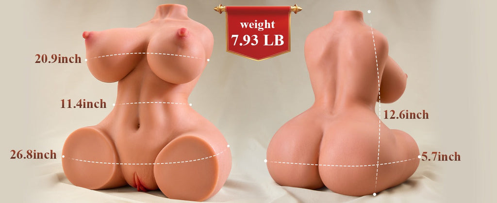 Daniela - Realistic Butt Latina Sex Torso Toy – Valentina Morena Soft Latex Breast & Hip Design