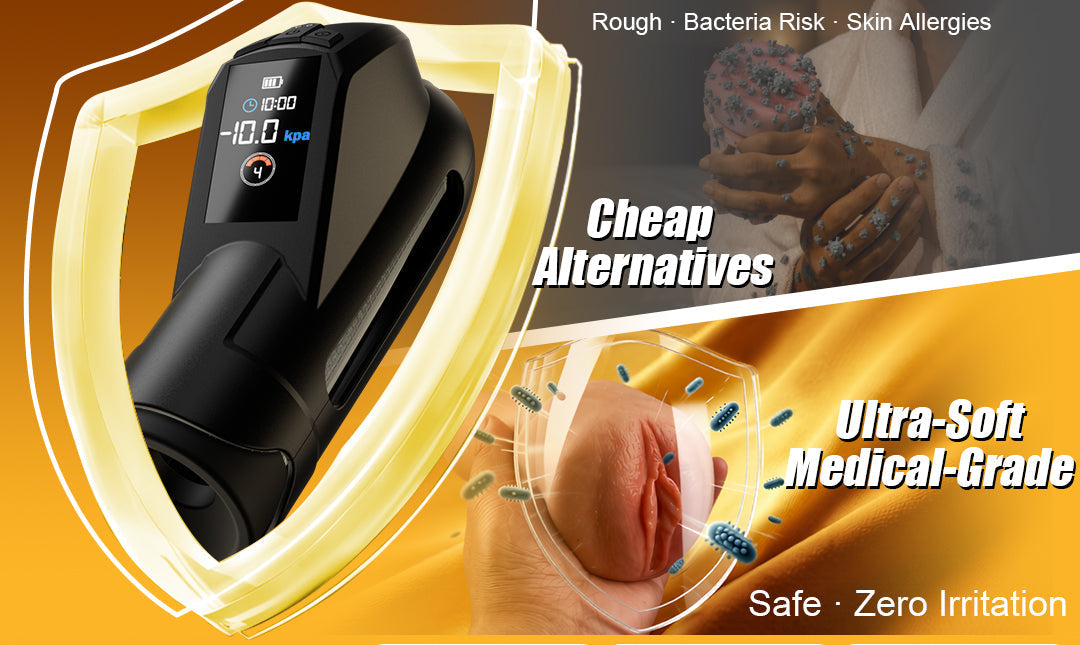 Flesh-like Sleeve Long-lasting Suction Clear Guidance Automatic Male Masturbator