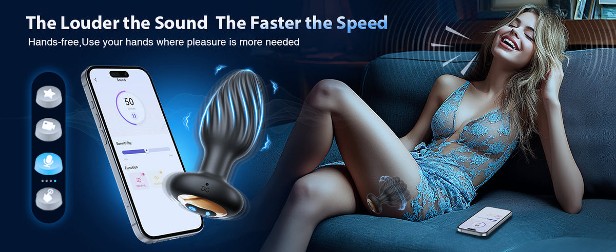 Anal Toys Anal Plug with 7 Rotation & 7 Vibration Anal Vibrators