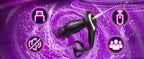 Prostate Massager Anal Toys with Penis Ring 9 Swing Rolling Vibrating Butt Plug