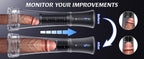 9 Vibrating Spring & 5 Vacuum Suction Penis Pump with 2 Switchable Sleeves