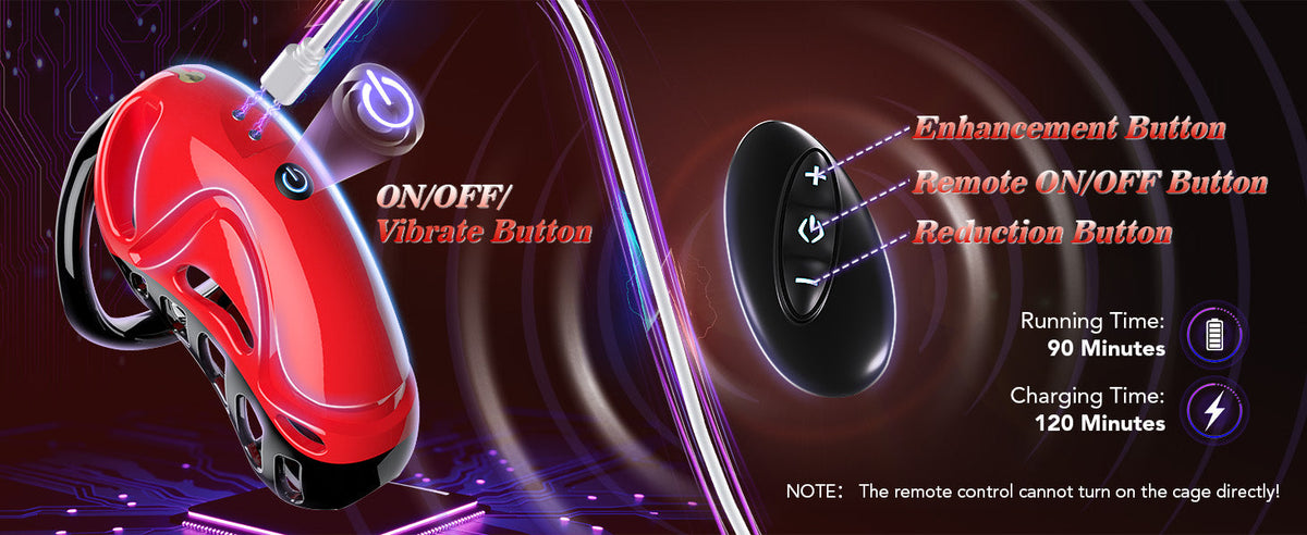 APP Remote Control Male Chastity Devices Sissy Cock Cage with 10 Vibrations