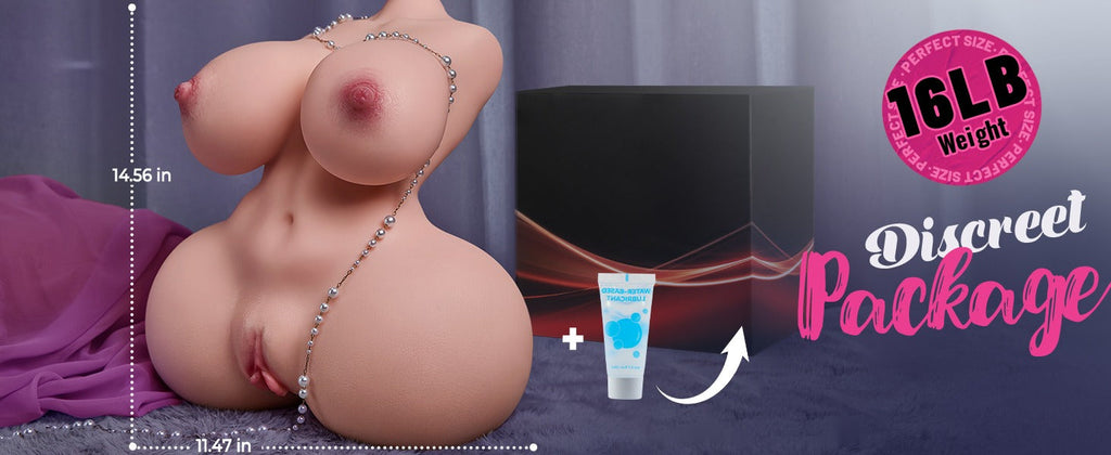 Angelina - S-Curve Realistic Torso Doll Large Bust & Round Hips Design Realistic Curves & Dual Entry 7.3KG Sex Doll