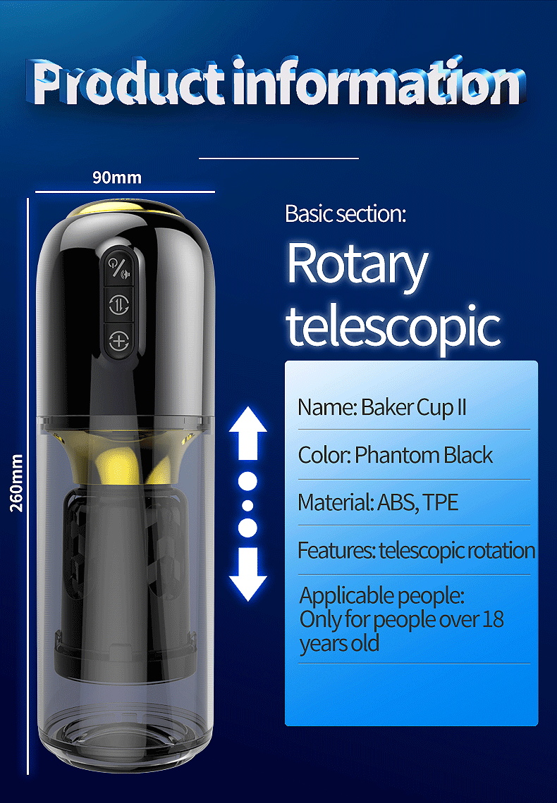 Blowjob Machine 3 Speeds 8 Modes Rotating Thrusting for Beginner