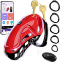 APP Remote Control Male Chastity Devices Sissy Cock Cage with 10 Vibrations