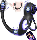 Double Penis Ring Stimulate Erection 10X Vibrating Cock Ring
