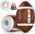 Men's football-shaped masturbator, 12 vibration modes, 3D TPE realistic inner sleeve.