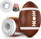 Men's football-shaped masturbator, 12 vibration modes, 3D TPE realistic inner sleeve.