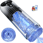 9 Rotating & 4 Suction & Licking Pocket Pussy One-Touch Boost Automatic Male Masturbator