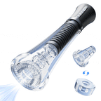 9 Vibrating Spring & 5 Vacuum Suction Penis Pump with 2 Switchable Sleeves