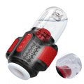 Dual Glans Stimulation10x Vibration Rotation Water Spray  Male Masturbator