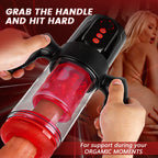 Terminator 9 Telescopic Rotating Sucking with Handle Male Stroker