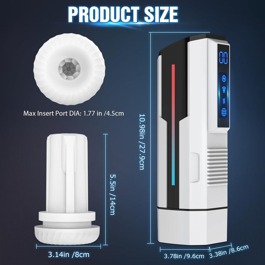 7 Vibrating & 5 Sucking Thrusting LCD Display Automatic Male Masturbator