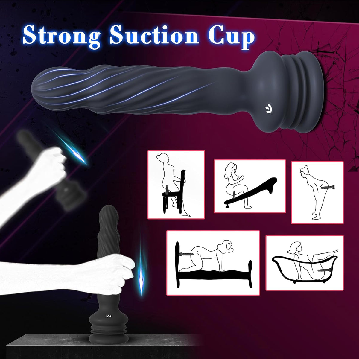 Wriggling Rotating Vibrating Prostate Massager Anal Butt Plug