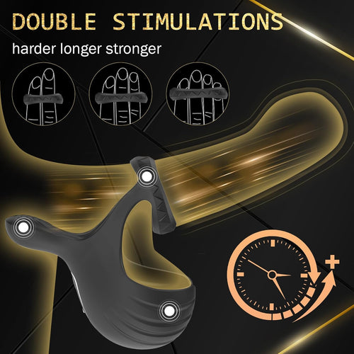 10 Modes Vibrating Cock Ring with APP Control Testicles Vibrator
